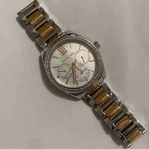 Silver and Rose Gold Michael Kors Watch